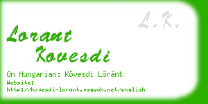lorant kovesdi business card