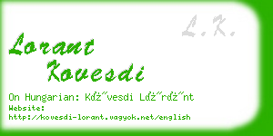 lorant kovesdi business card